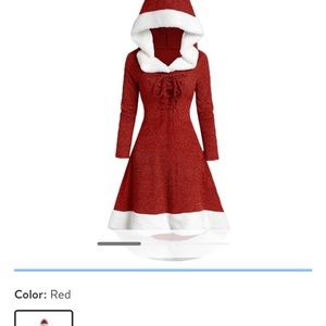 Elegant Woman’s fashion sleeve pink Christmas dress